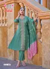 Aakruti Vol 1 By Mystic 9 Vertican Kurti With Bottom Dupatta Wholesalers In Surat
